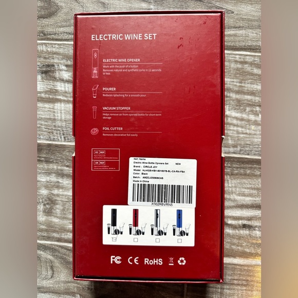 Electric Wine 🍷 Set plus 2 handmade dish cloths - Picture 6 of 6